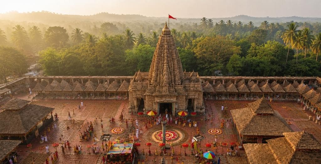 Temple Shikhara in Morning Light